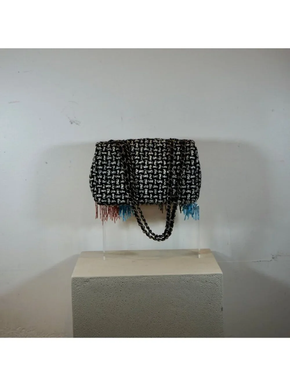 CHANEL beaded shoulder